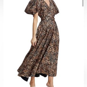 ACLER Warner Belted Puff-Sleeve Maxi Dress - AUS 10/ US 6